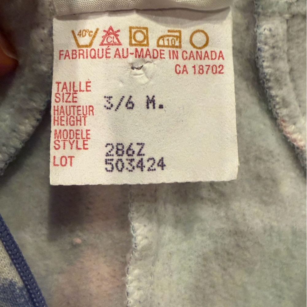 🇨🇦 Vintage Claire Bell Baby Hooded Pram Jacket Made in Canada Retro Fruit Floral - Picture 4 of 6